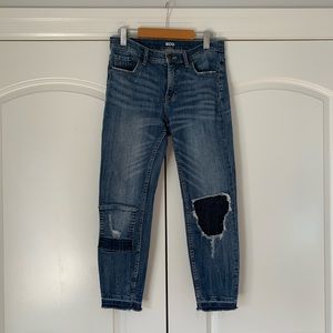 ❤️BDG Skinny Crop Jeans Destroyed Patches 30x25